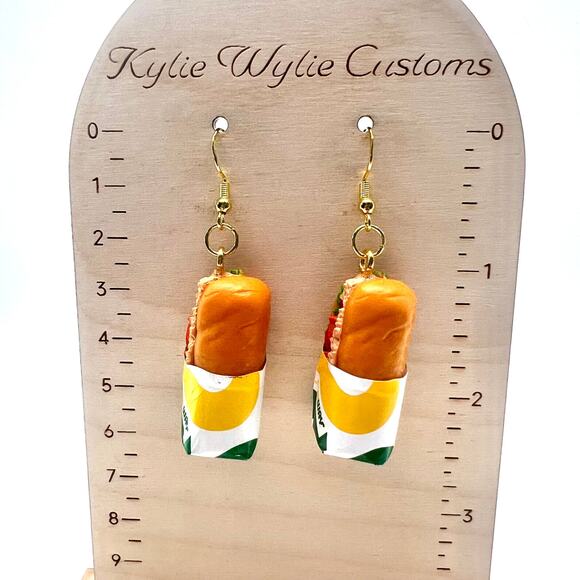 Subway Tuna Sub Earrings - Subway Accessories - Sandwich Earrings - Mini Brands - Picture 11 of 11